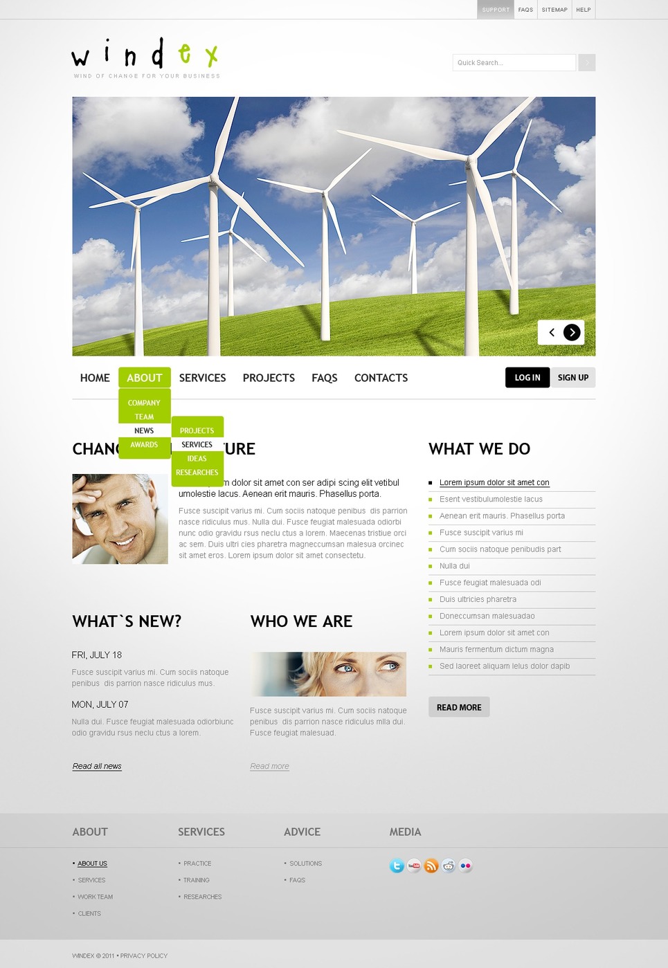 Wind Energy PSD Template New Screenshots BIG