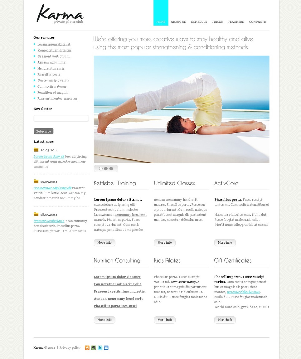 Yoga PSD Template New Screenshots BIG