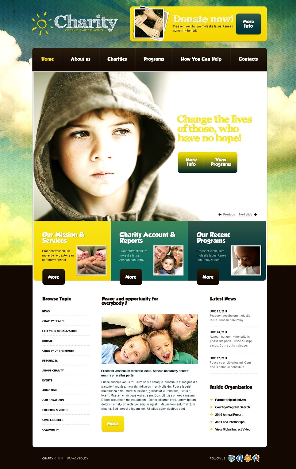 Child Charity PSD Template New Screenshots BIG