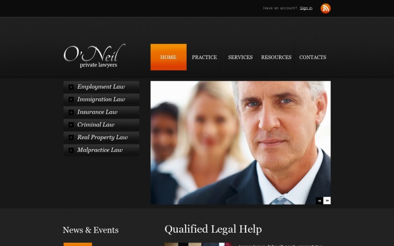 Lawyer PSD Template