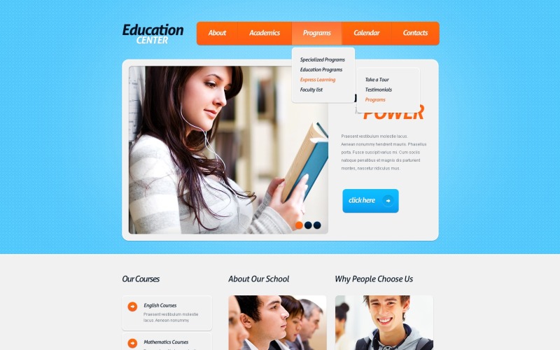 Education PSD Template