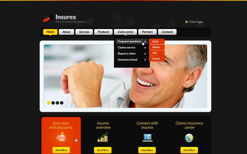 Insurance PSD Template