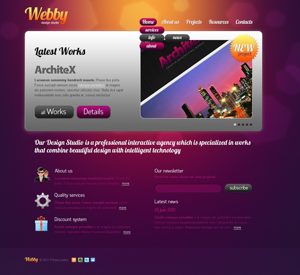 Web Design PSD Template New Screenshots BIG