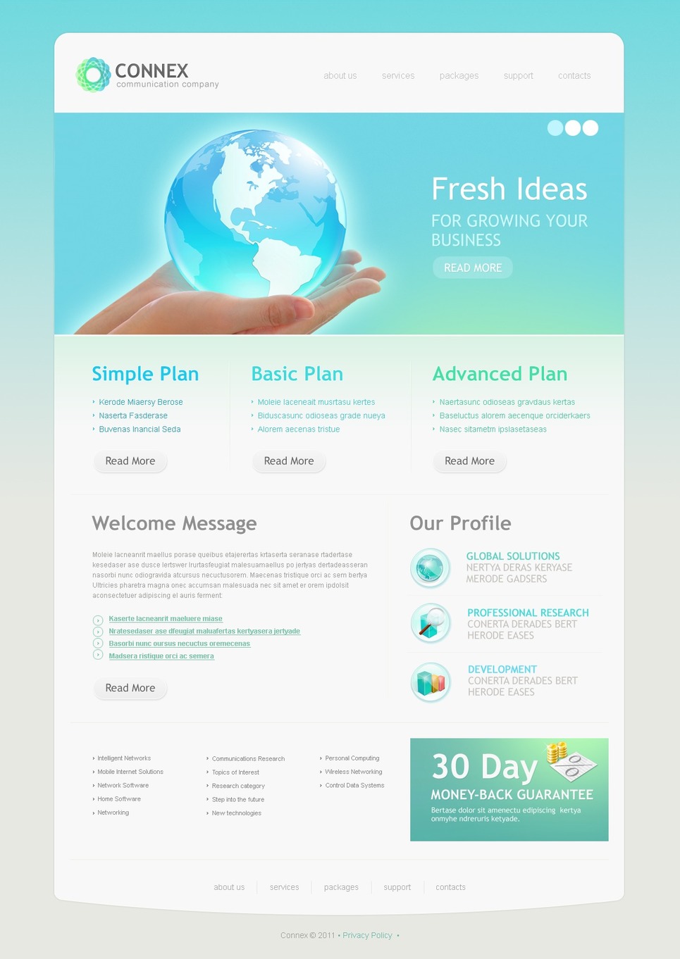 Business PSD Template New Screenshots BIG