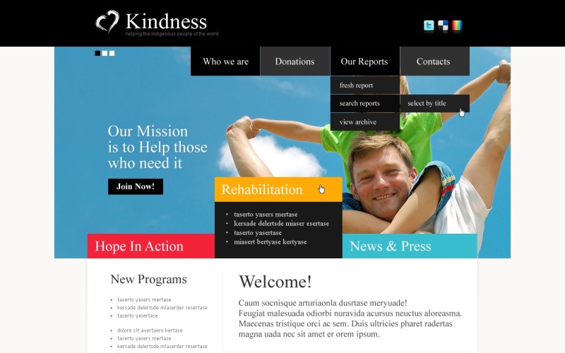 Charity PSD Template