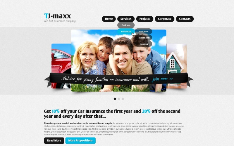 Insurance PSD Template