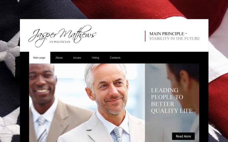 Political Candidate PSD Template