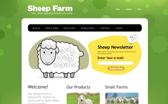 Sheep Farm PSD Template