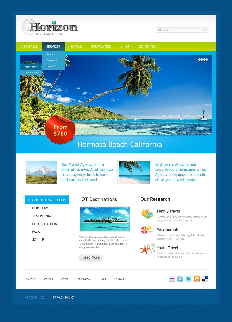 Travel Agency PSD Template New Screenshots BIG