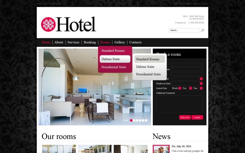 Hotels PSD Template