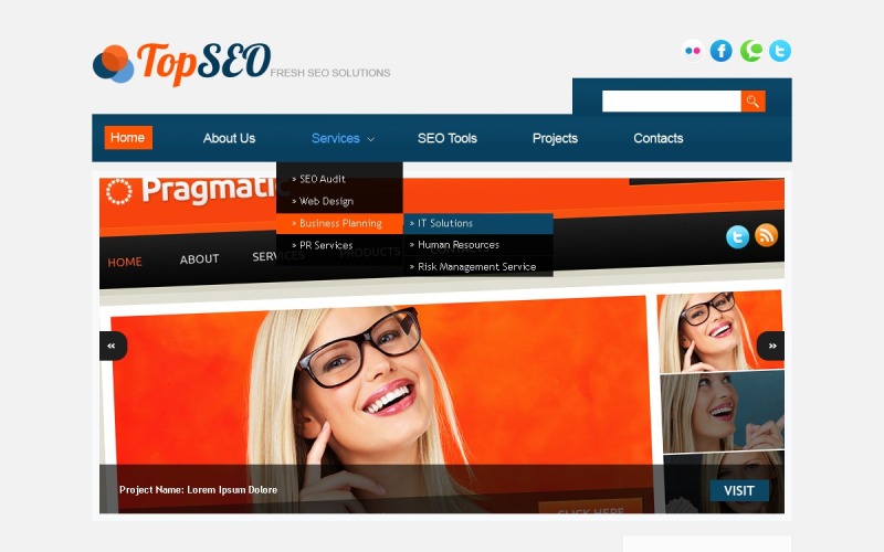 SEO Website PSD Template
