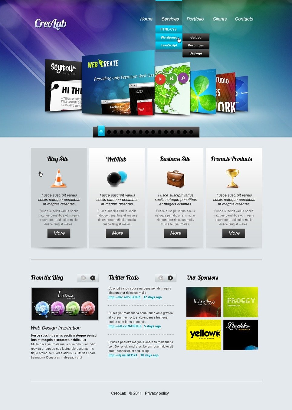 Web Development PSD Template #56813