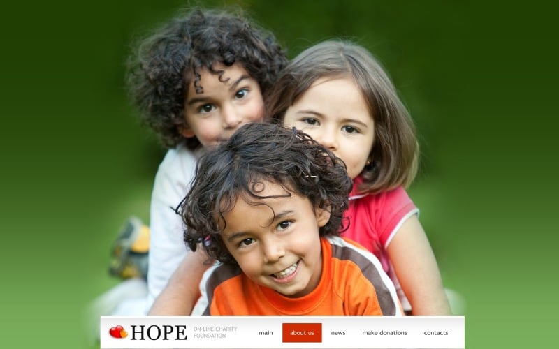 Child Charity PSD Template