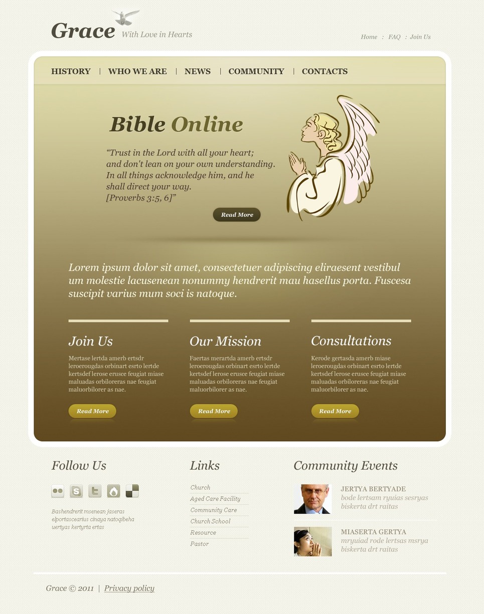 Christian PSD Template New Screenshots BIG