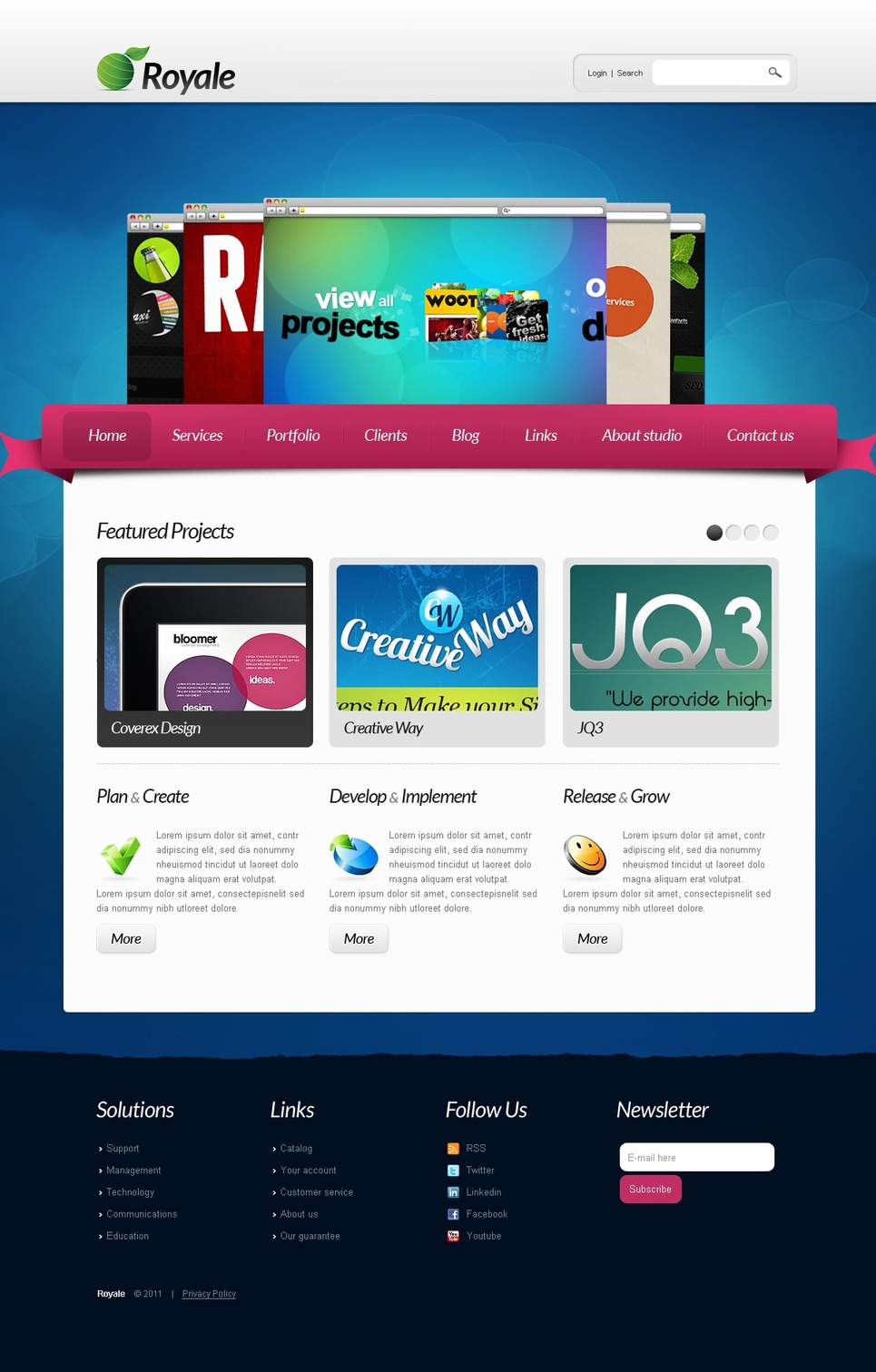 Design Studio PSD Template New Screenshots BIG