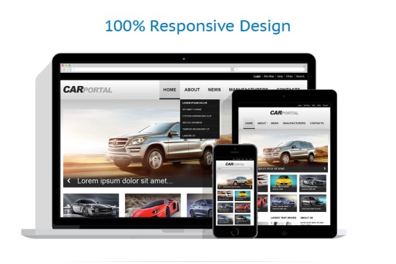 Car Responsive Website Template #43742