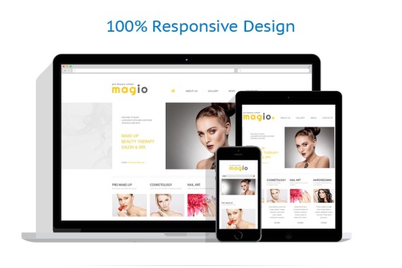 Beauty Salon Responsive Website Template #45733