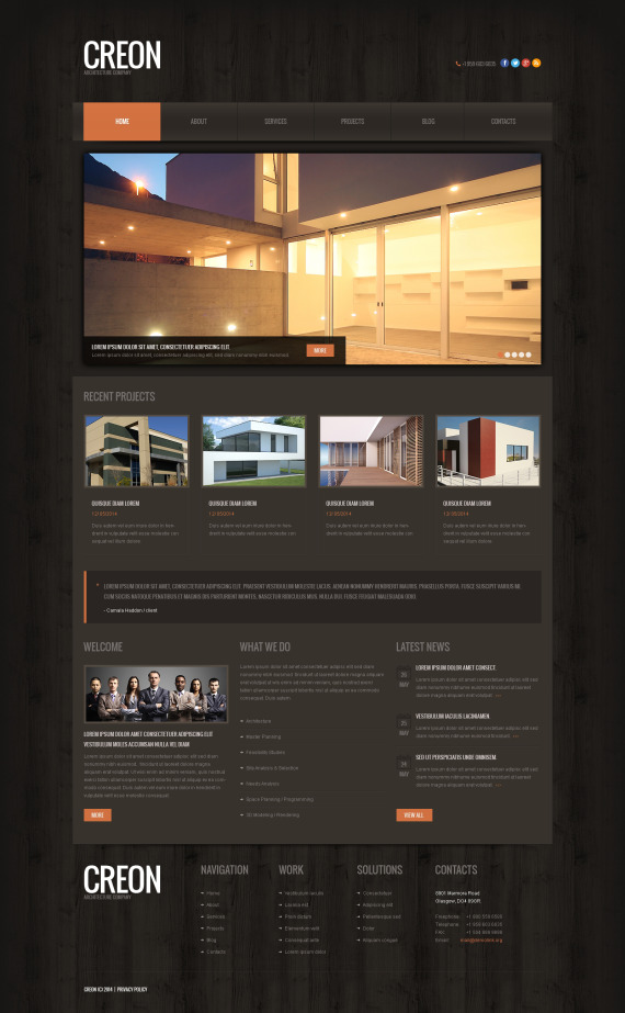 Construction Company Responsive WordPress Theme #48928