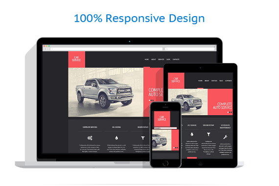 Car Repair Responsive Website Template #51352
