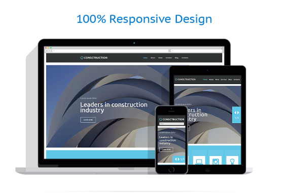 Construction Company WordPress Theme #52833