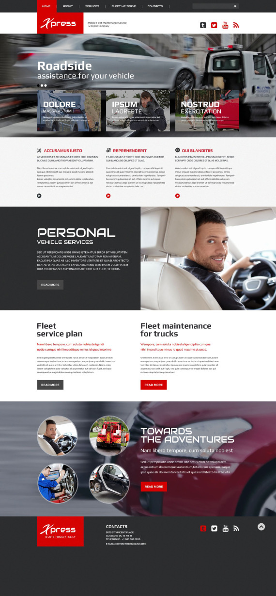 Mobile Repair Service Responsive Website Template #53720