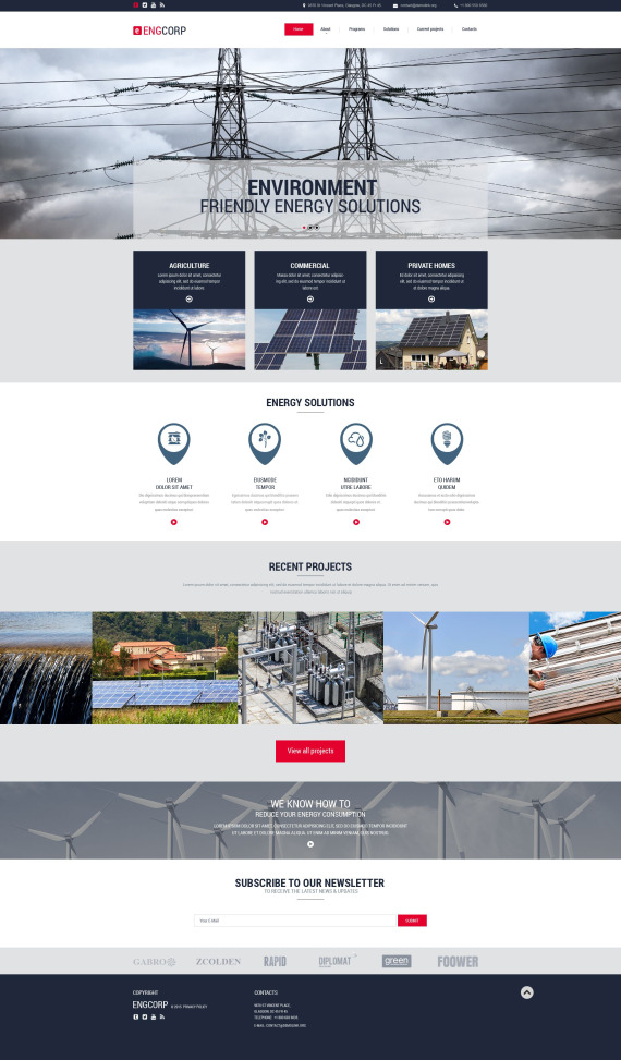 Industrial Responsive Website Template #55422