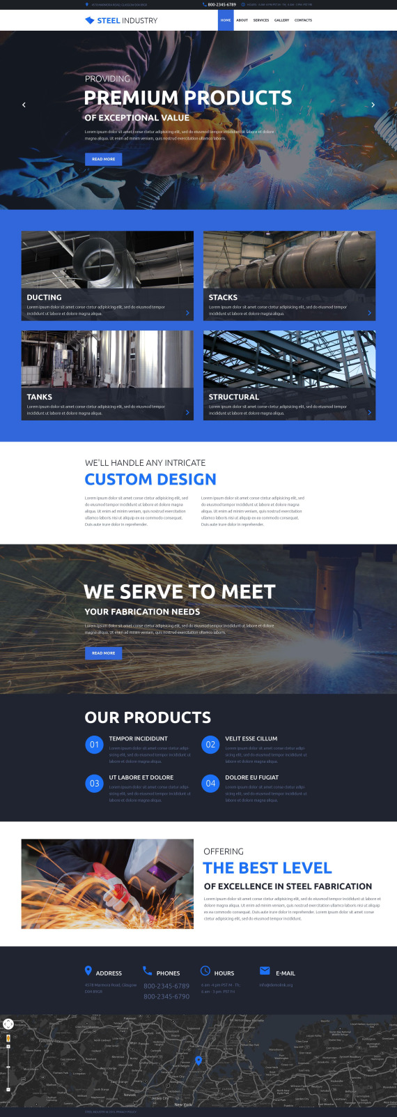 Steel Industry Website Template #55448