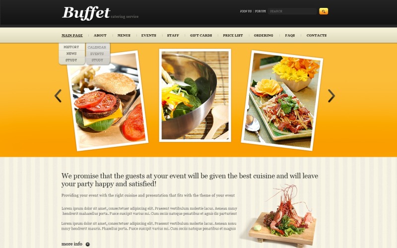 Catering PSD Template