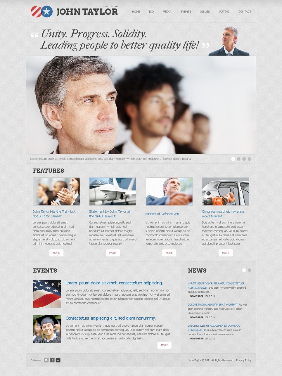 Political Candidate PSD Template New Screenshots BIG