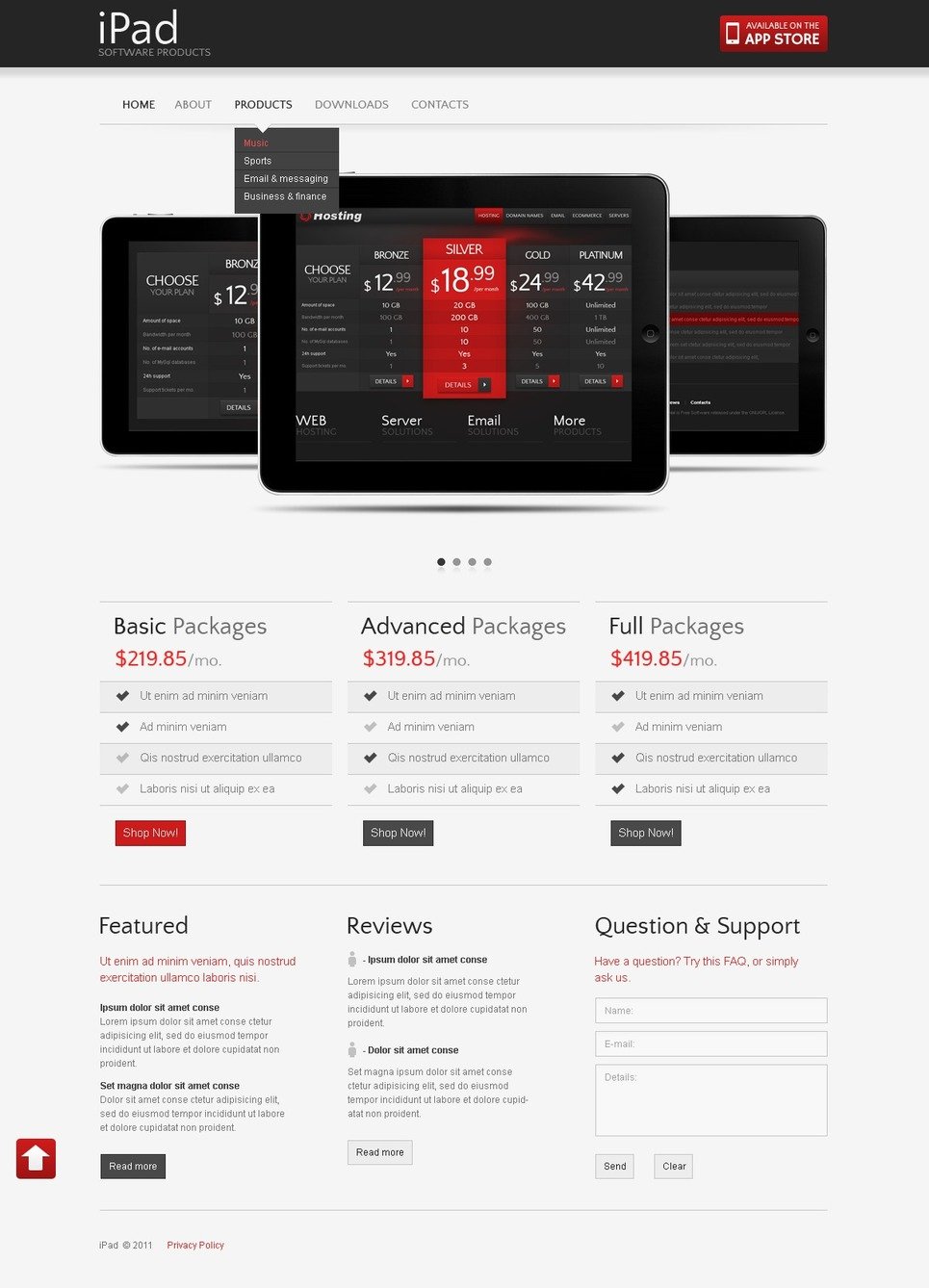 Software Store PSD Template New Screenshots BIG