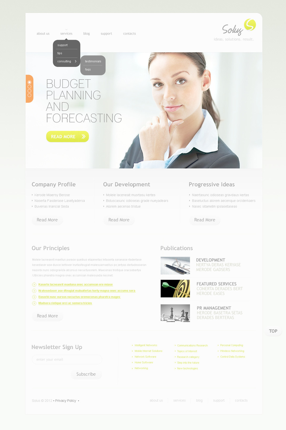 Business PSD Template New Screenshots BIG