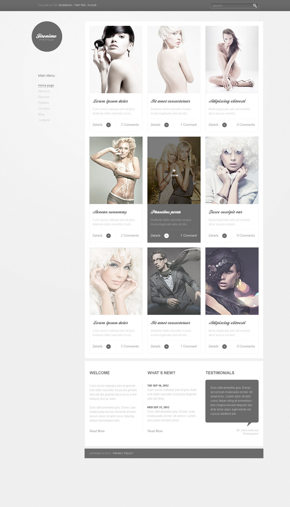 Photo Studio PSD Template New Screenshots BIG