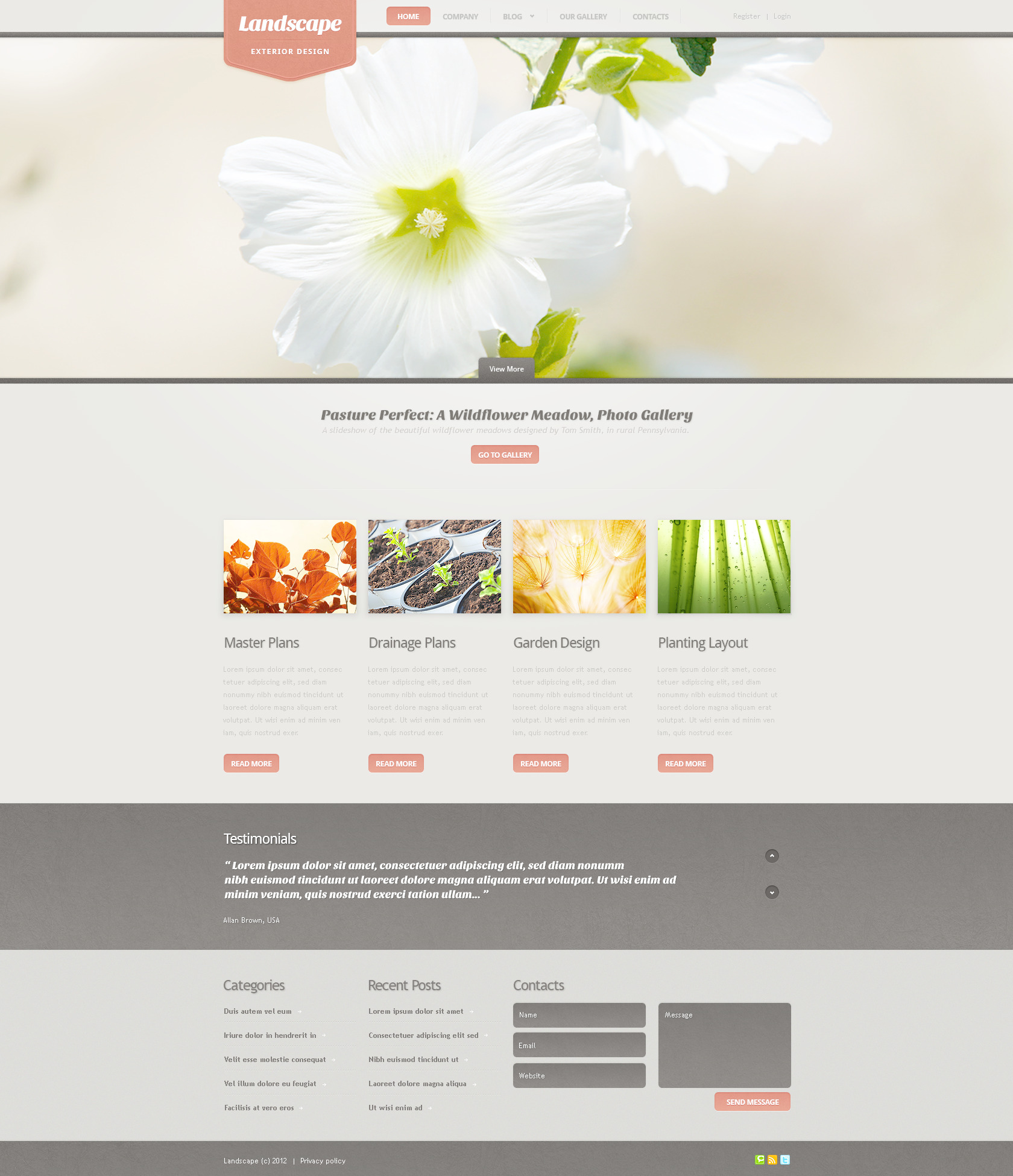 PSD šablona Design krajiny #57295 - screenshot