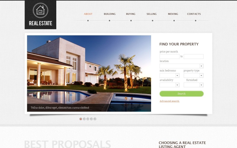 Real Estate Agency PSD Template