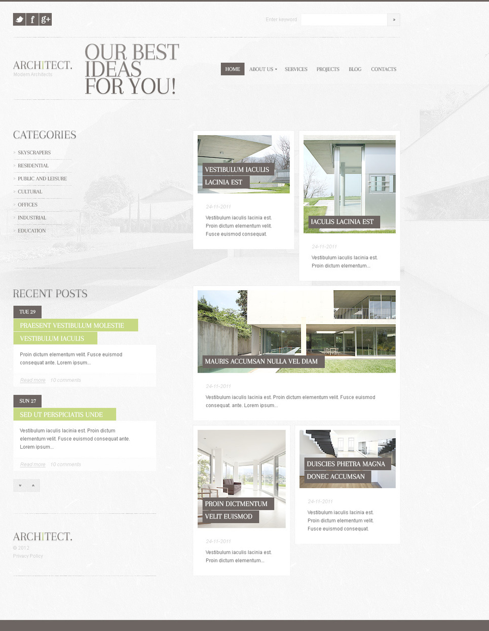 Architecture PSD Template New Screenshots BIG