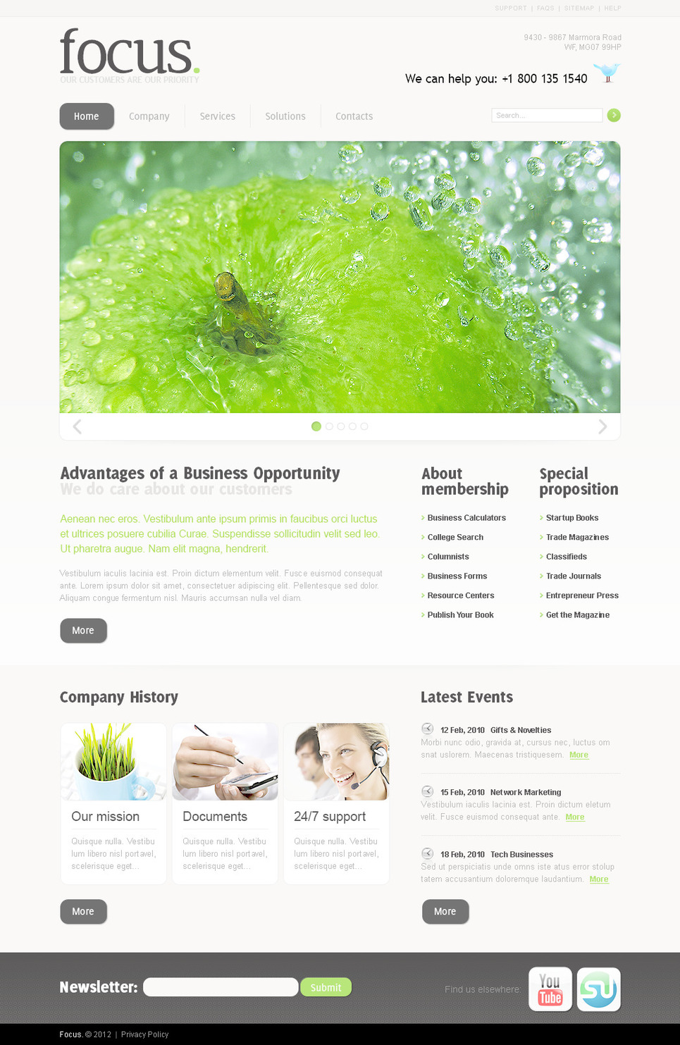 Business PSD Template New Screenshots BIG