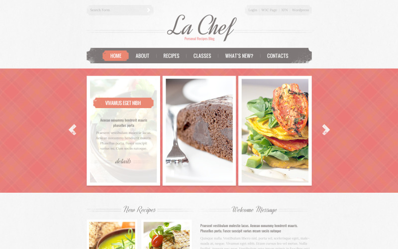 Cooking PSD Template