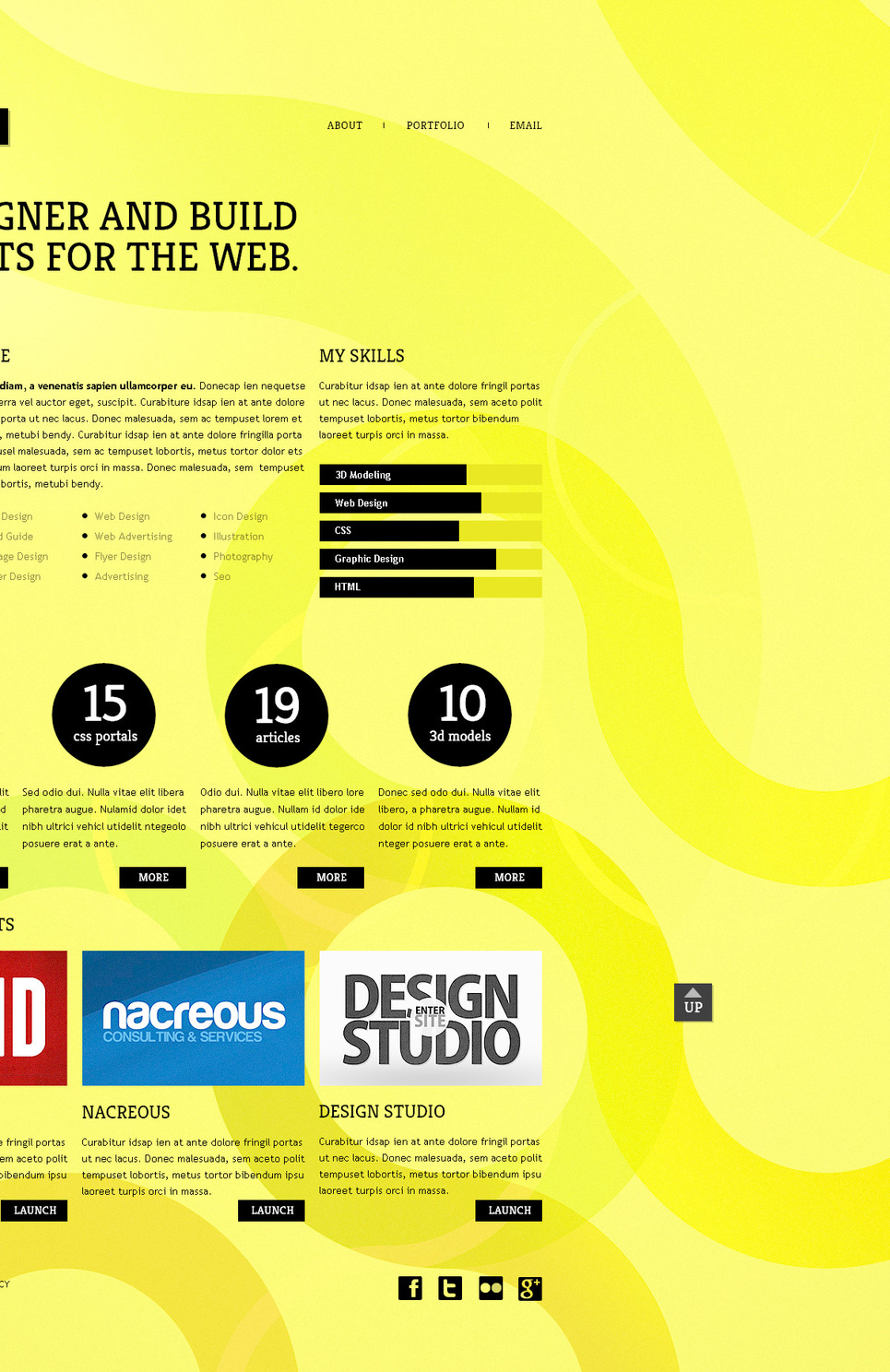 Designer Portfolio PSD Template New Screenshots BIG