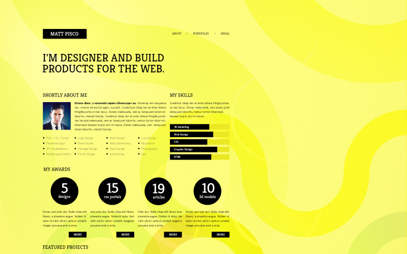 Designer Portfolio PSD Template