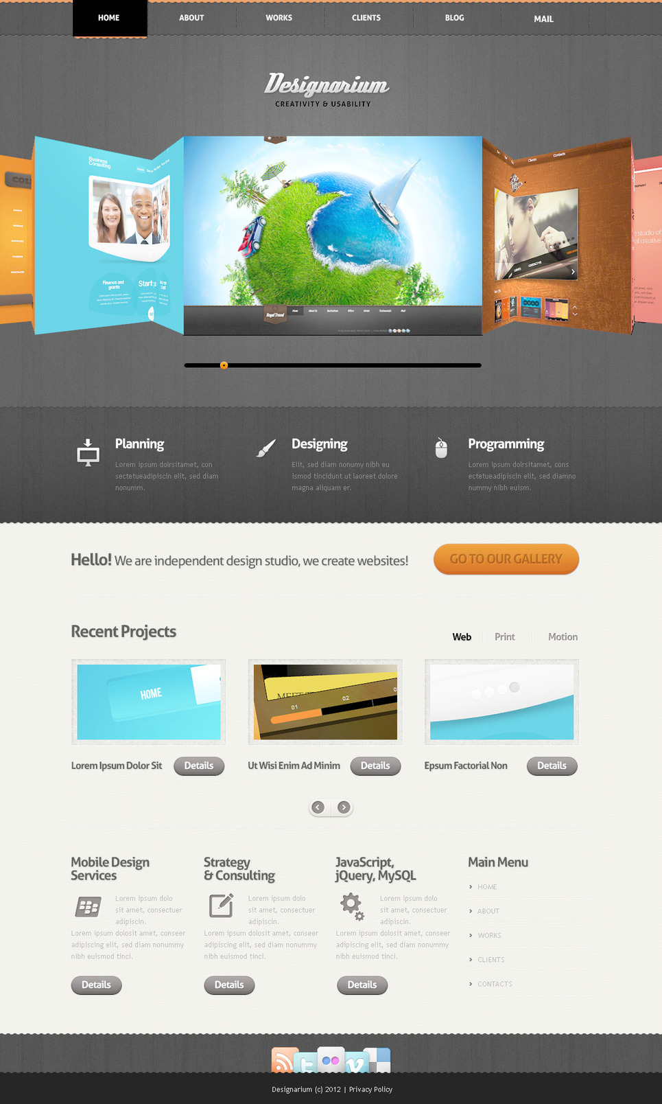 Design Studio PSD Template New Screenshots BIG