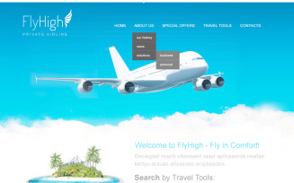 Private Airline PSD Template