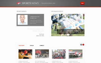 Sports News PSD Template