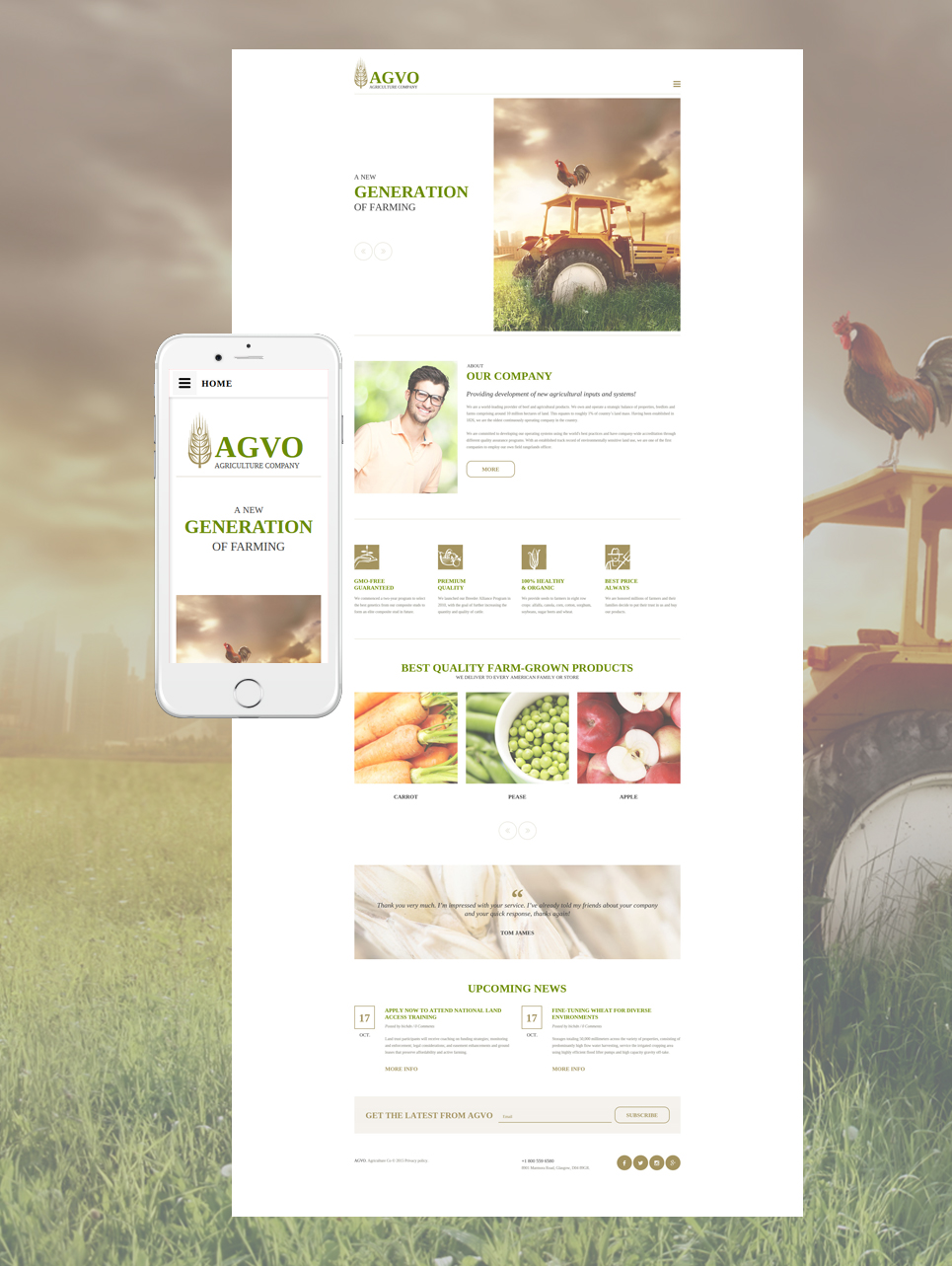 Agriculture Responsive Website Template New Screenshots BIG