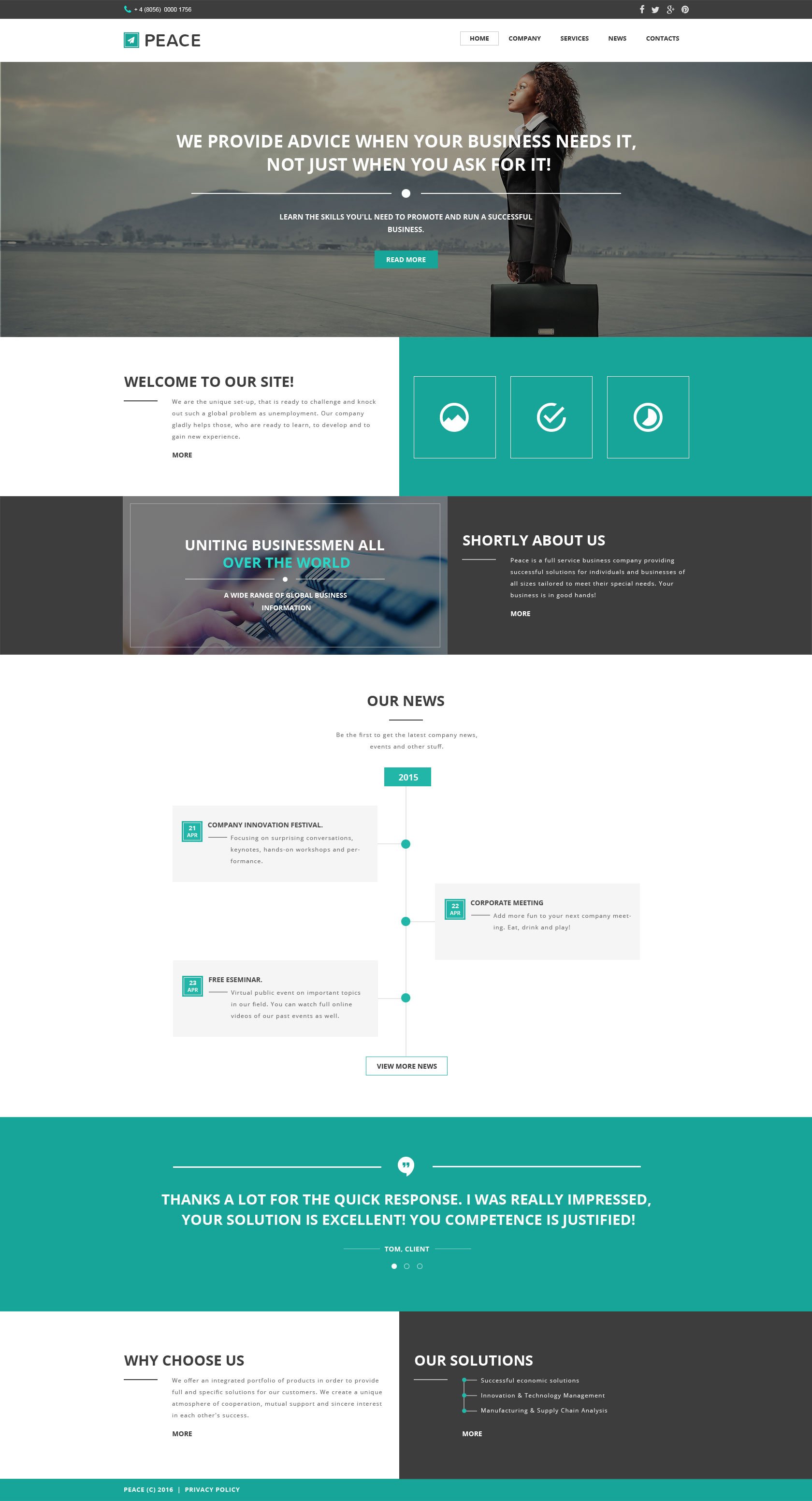 Business Responsive Website Template #57549