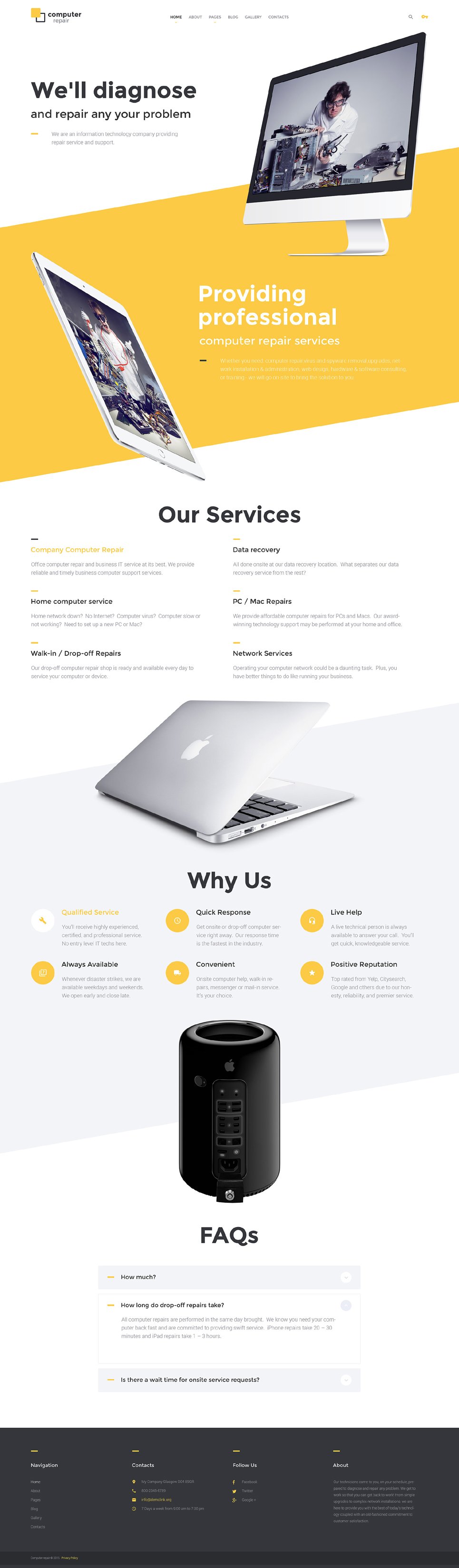 Computer Repair Joomla Template New Screenshots BIG