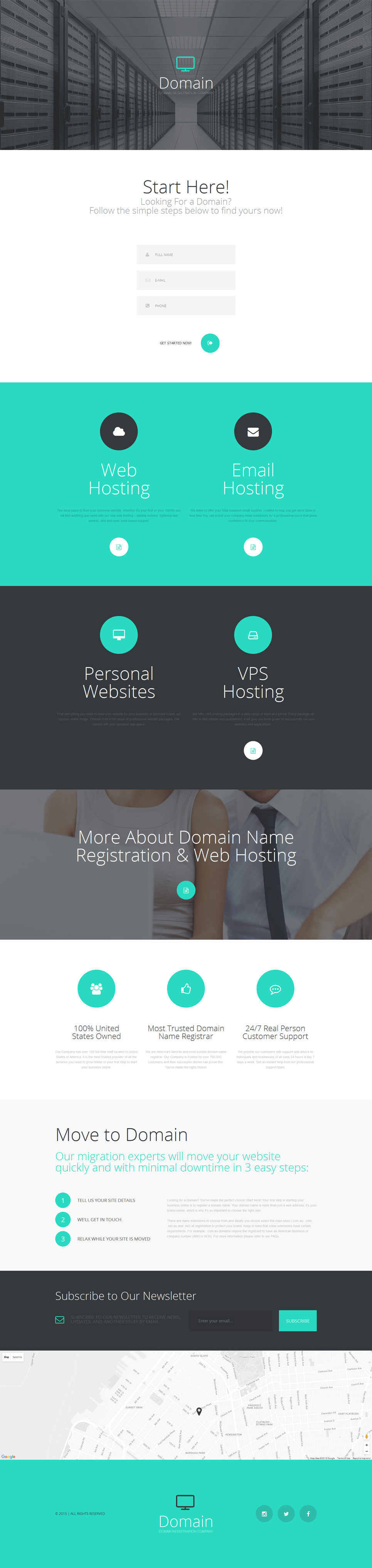 Domain Registrar Responsive Landing Page Template New Screenshots BIG