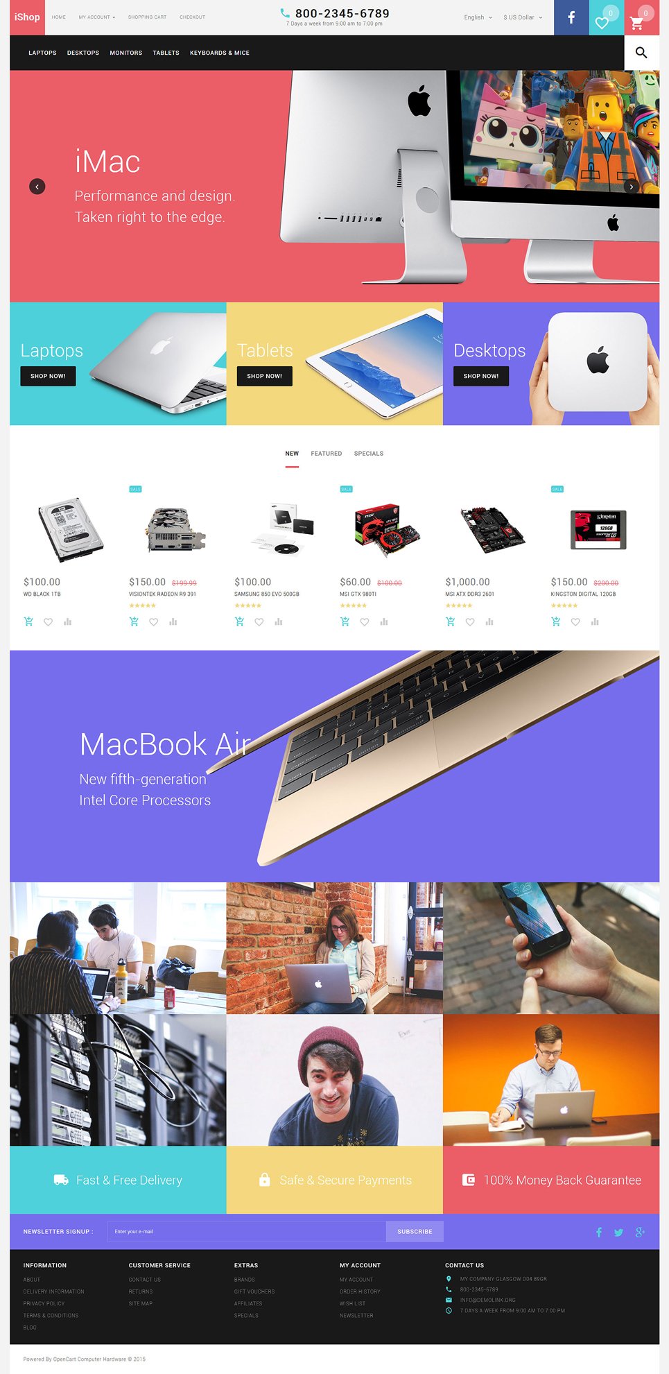 iShop OpenCart Template New Screenshots BIG