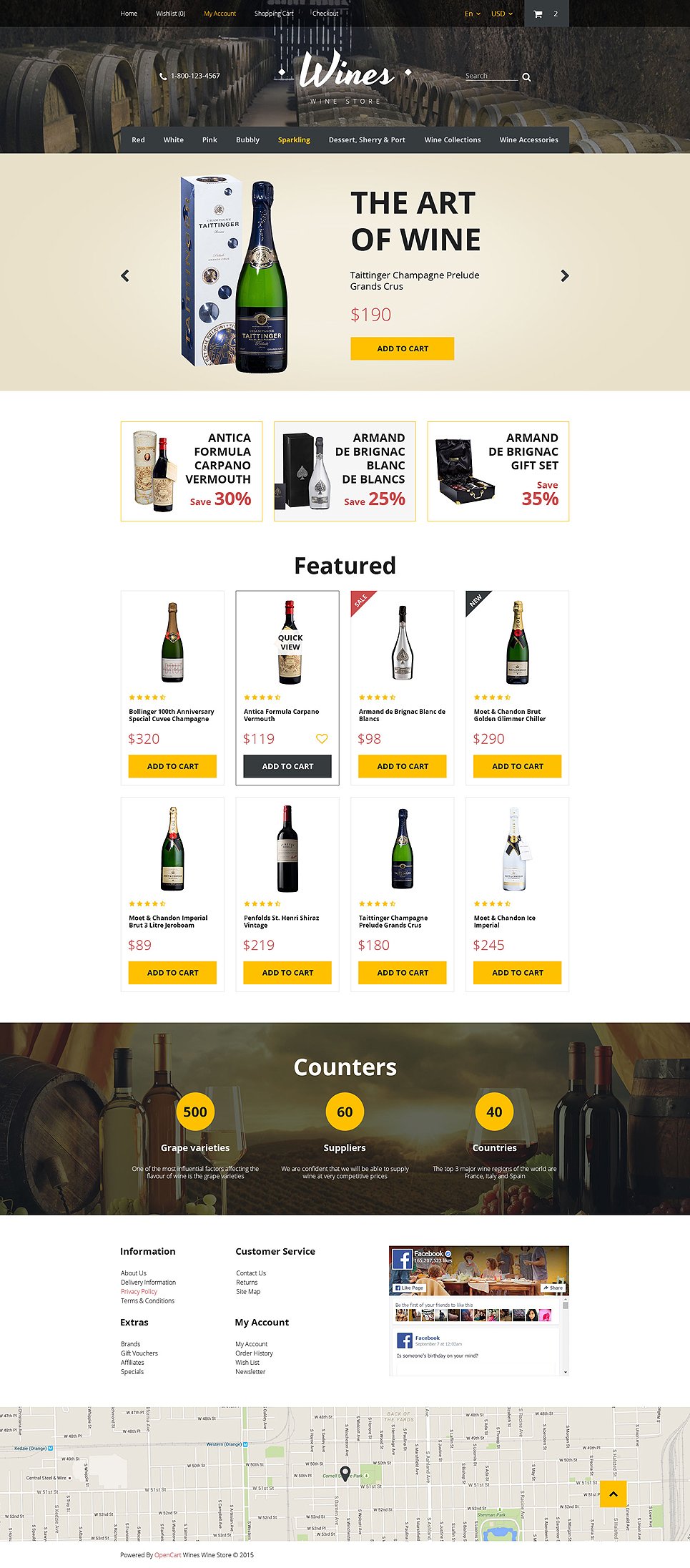 Wines OpenCart Template New Screenshots BIG