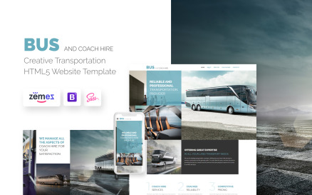 Bus and Coach Hire Website Template