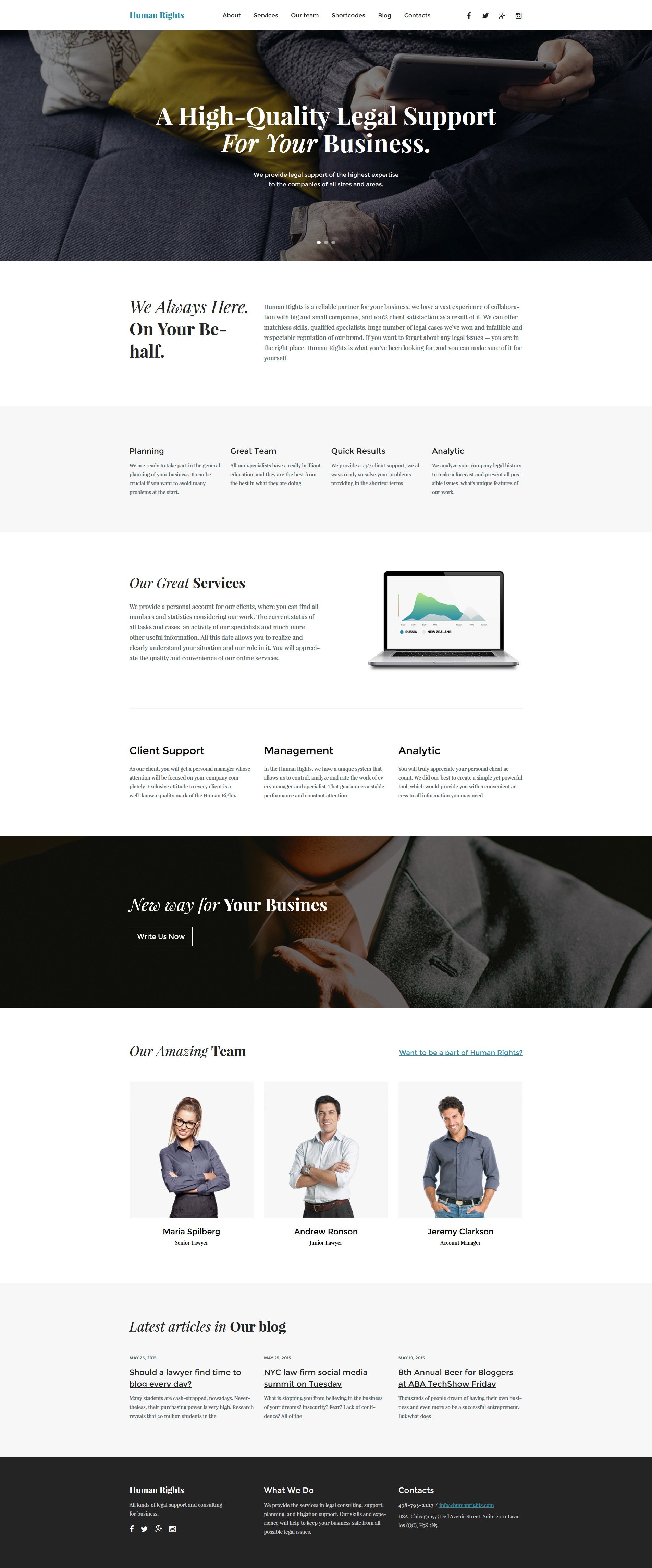 Business & Services Responsive WordPress Theme - screenshot